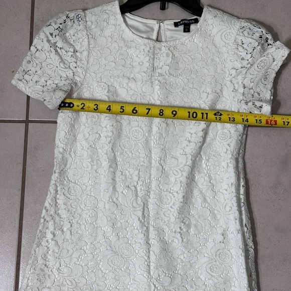 Express Women Blouse Embroidered white lace top size XS - Picture 7 of 7